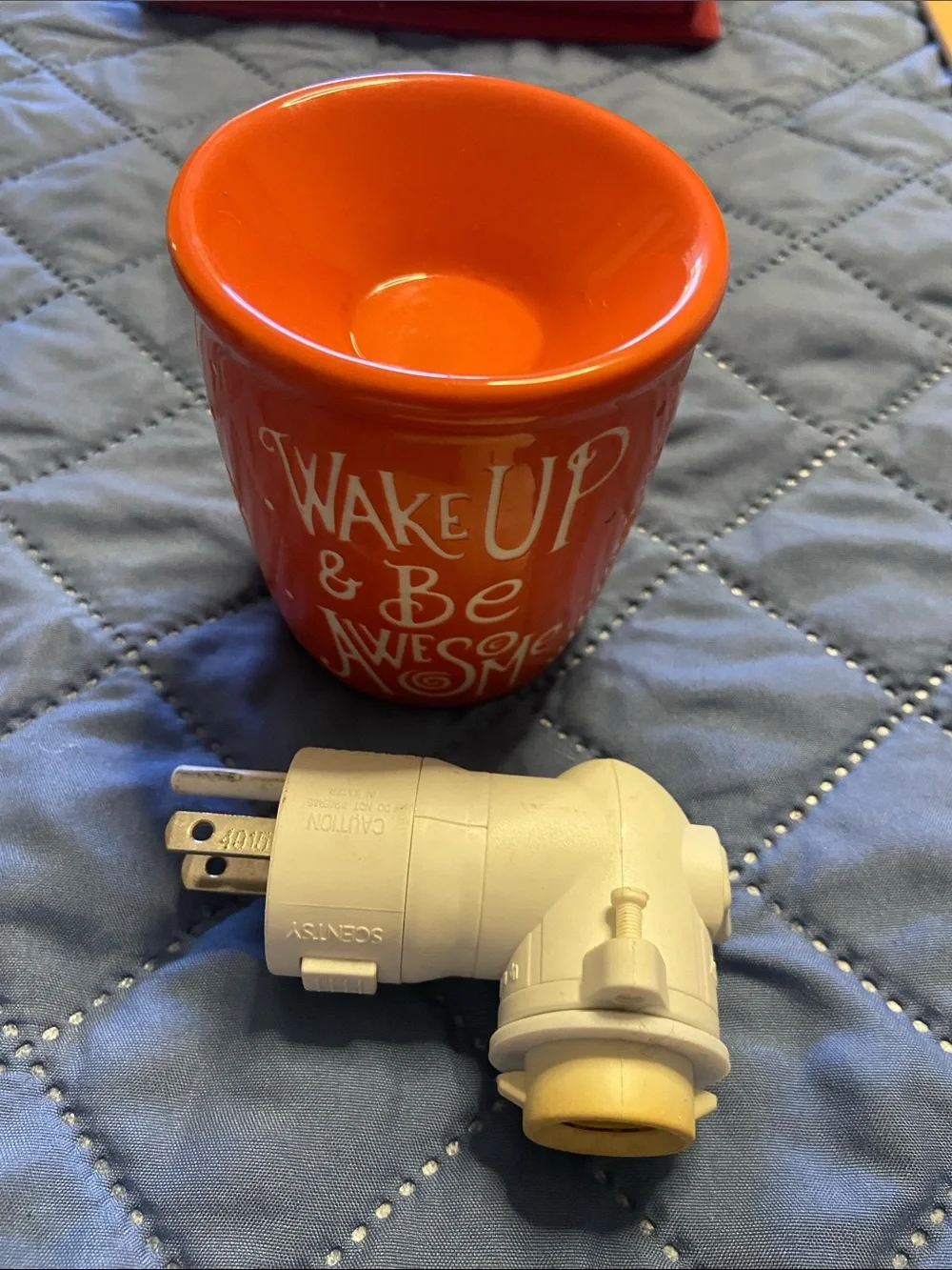 SCENTSY Orange Glazed WAKE ME UP AND BE AWESOME Mini Wax Warmer